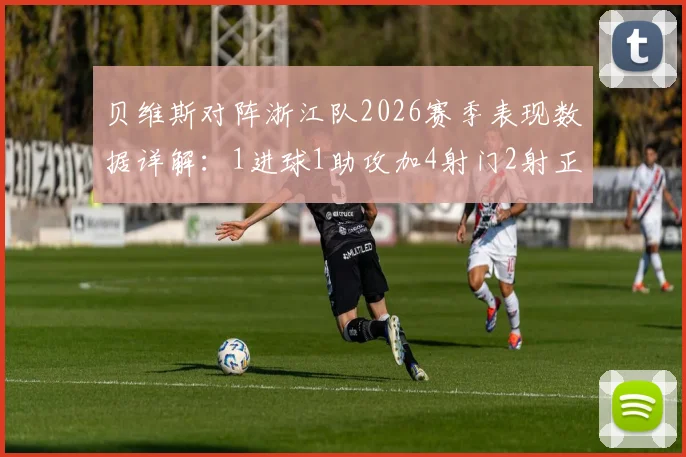 贝维斯对阵浙江队2026赛季表现数据详解:1进球1助攻加4射门2射正,个人技术统计全面解析